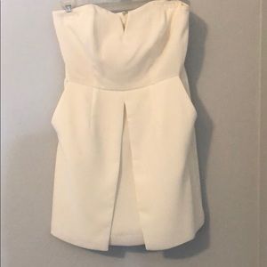 Forever 21 white, strapless dress with pockets